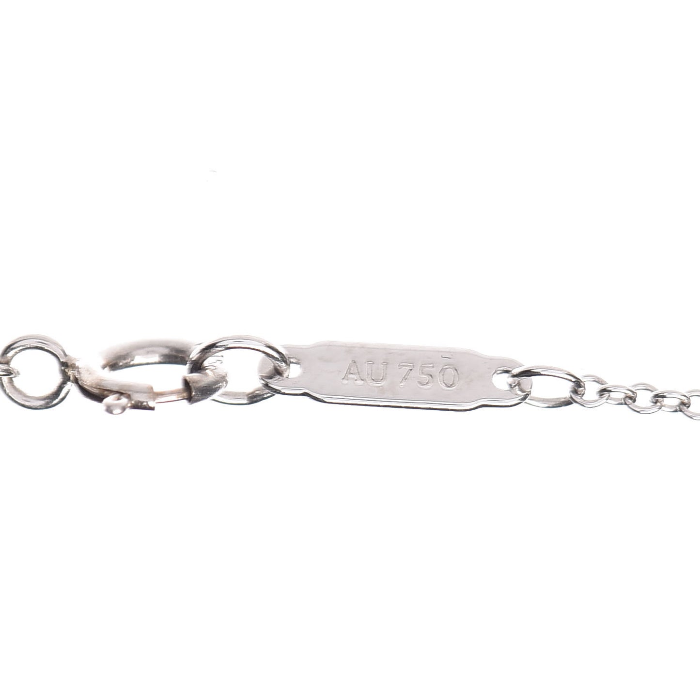 18K White Gold Mini Diamond Bow Pendant Necklace