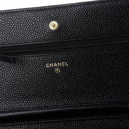 Chanel Caviar Quilted Wallet On Chain WOC Black 8 of 12