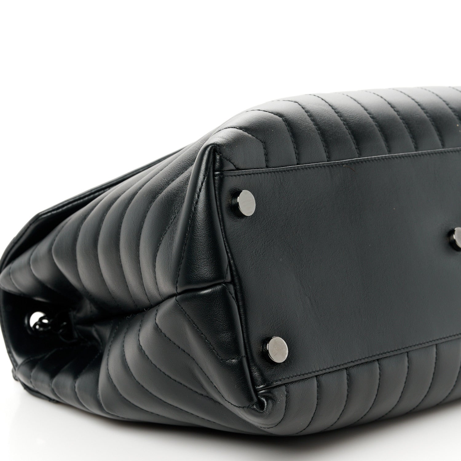 Saint Laurent Calfskin Y Quilted Monogram Monochrome Large Loulou Chain Satchel Black 10 of 11