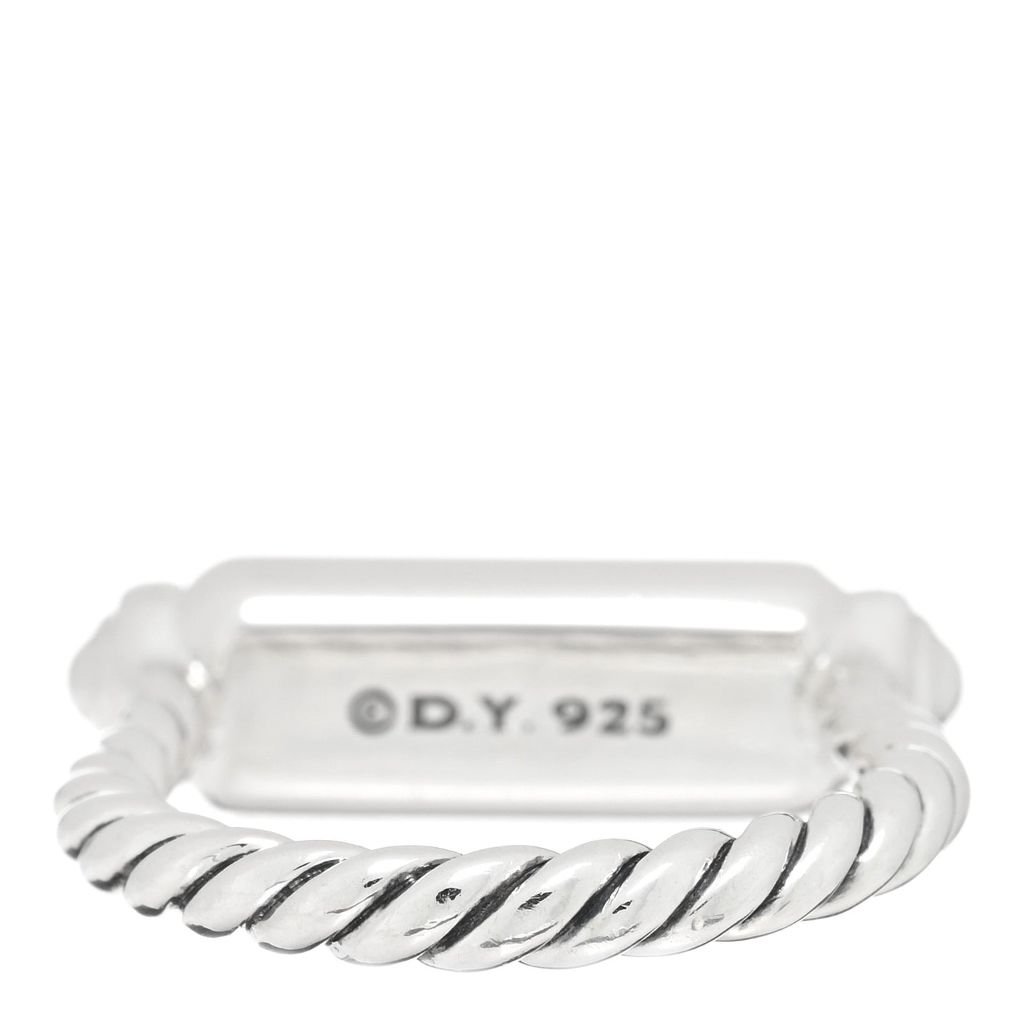 Sterling Silver Diamond Lexington Barrel Ring 49 5