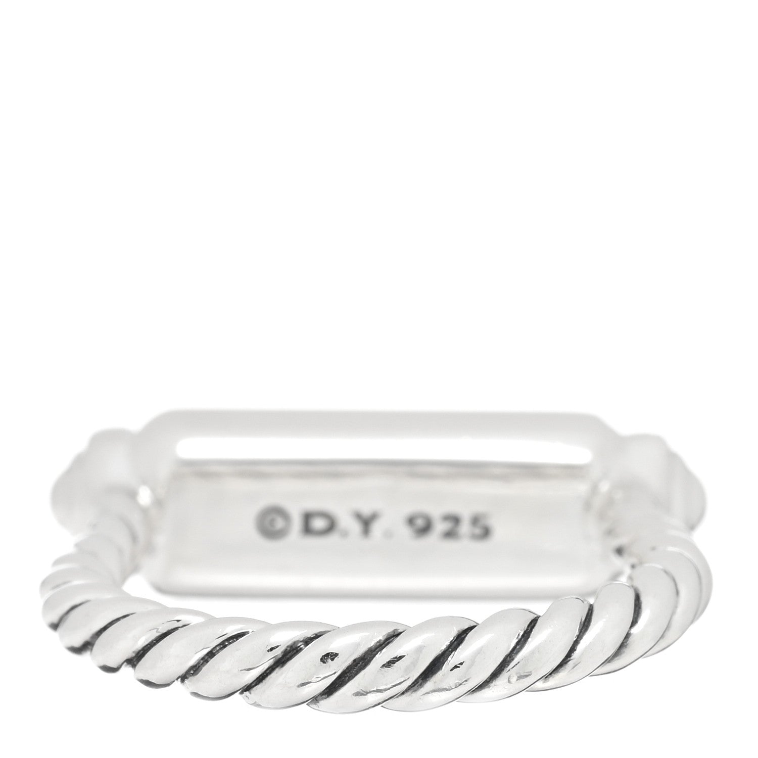 David Yurman Sterling Silver Diamond Lexington Barrel Ring 49 5 5 of 5