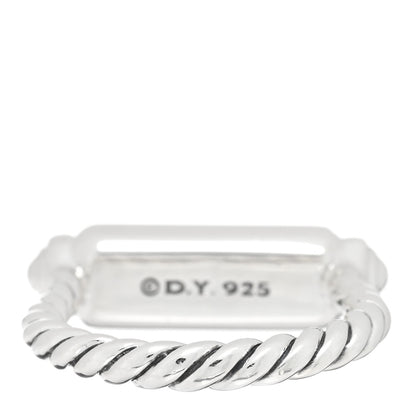David Yurman Sterling Silver Diamond Lexington Barrel Ring 49 5 5 of 5