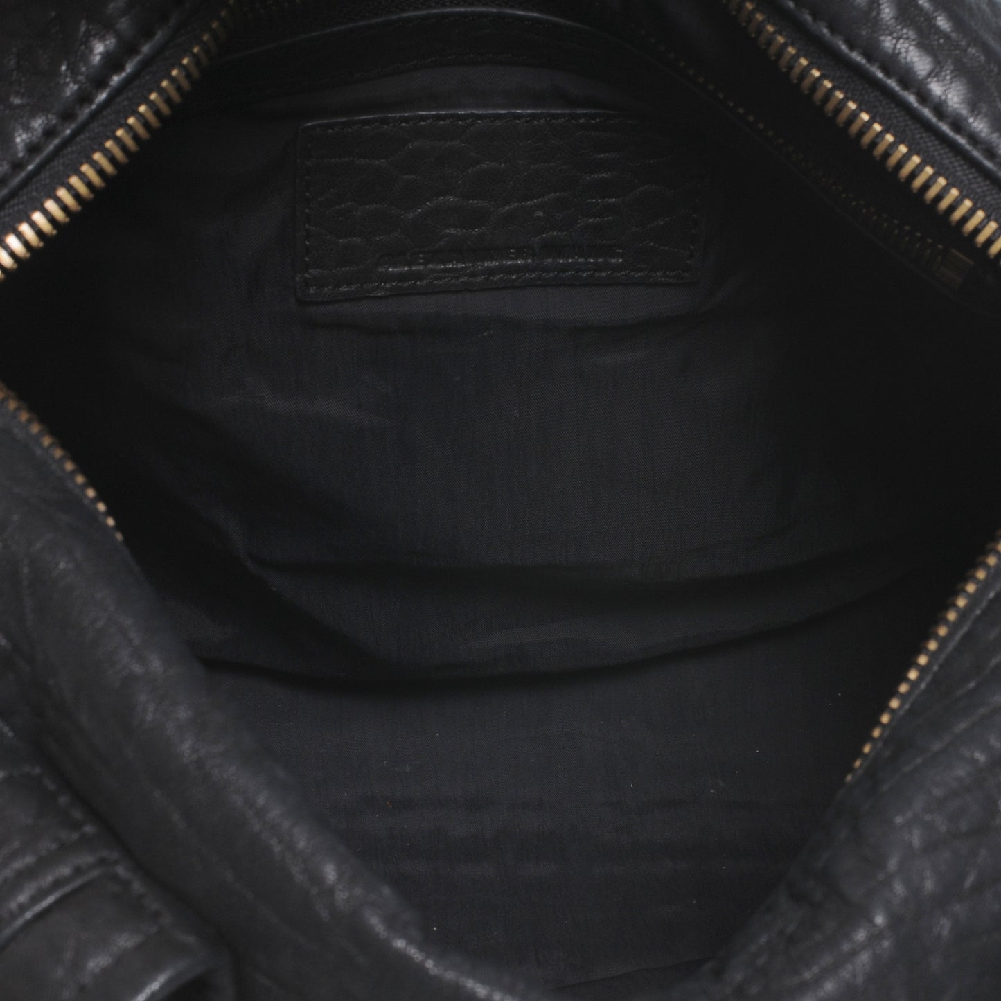 Leather Rocco w Antique Brass Hardware Black