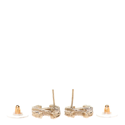 Chanel Enamel CC Baroque Earrings Black Gold 3 of 5