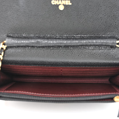 Chanel Caviar Quilted Wallet on Chain WOC Black 5 of 13