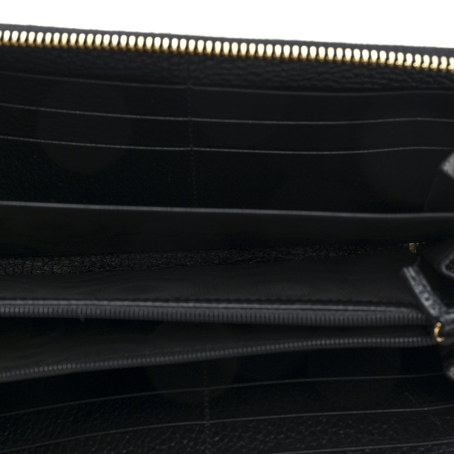 Gucci Dollar Calfskin GG Marmont Zip Around Wallet Black 5 of 6