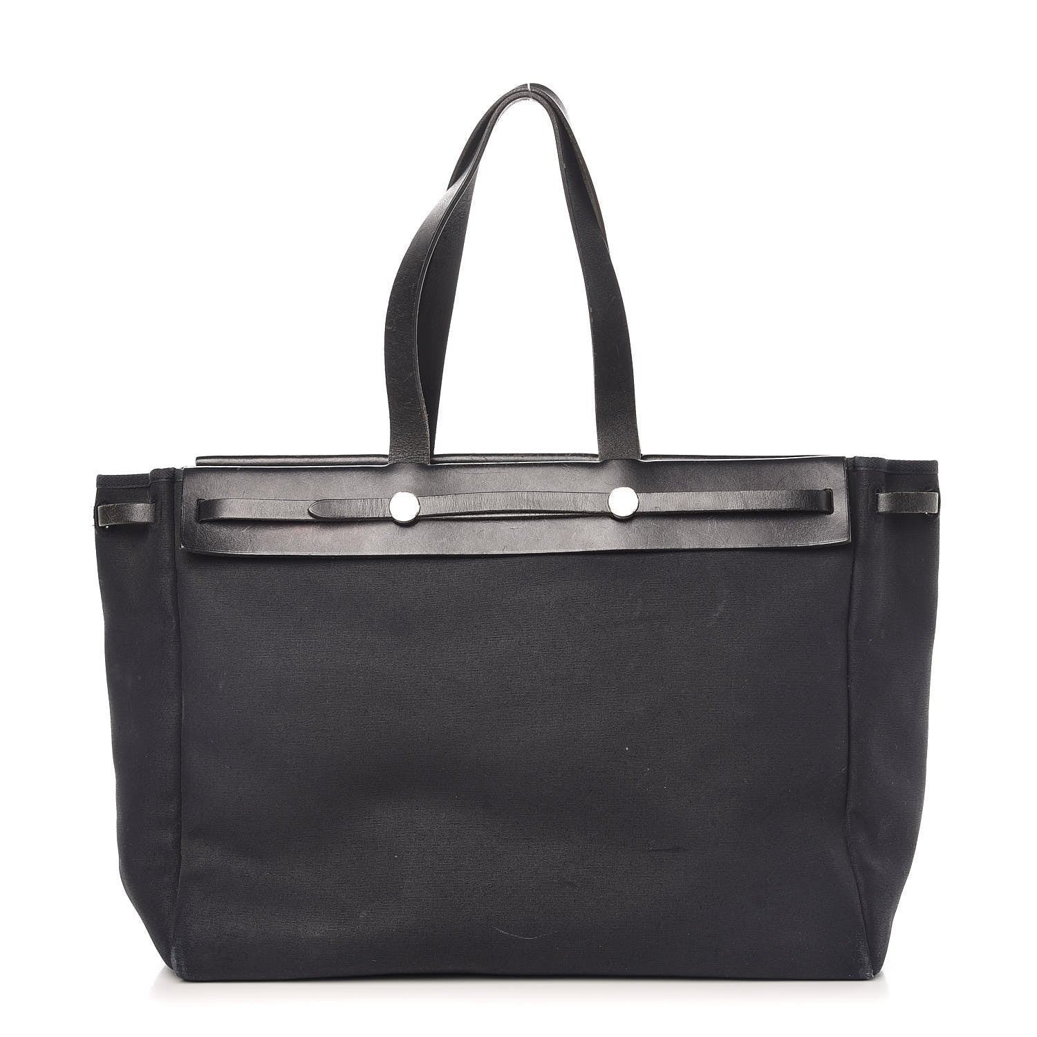 Hermes Toile Vache Hunter Herbag Cabas MM Black 1 of 28