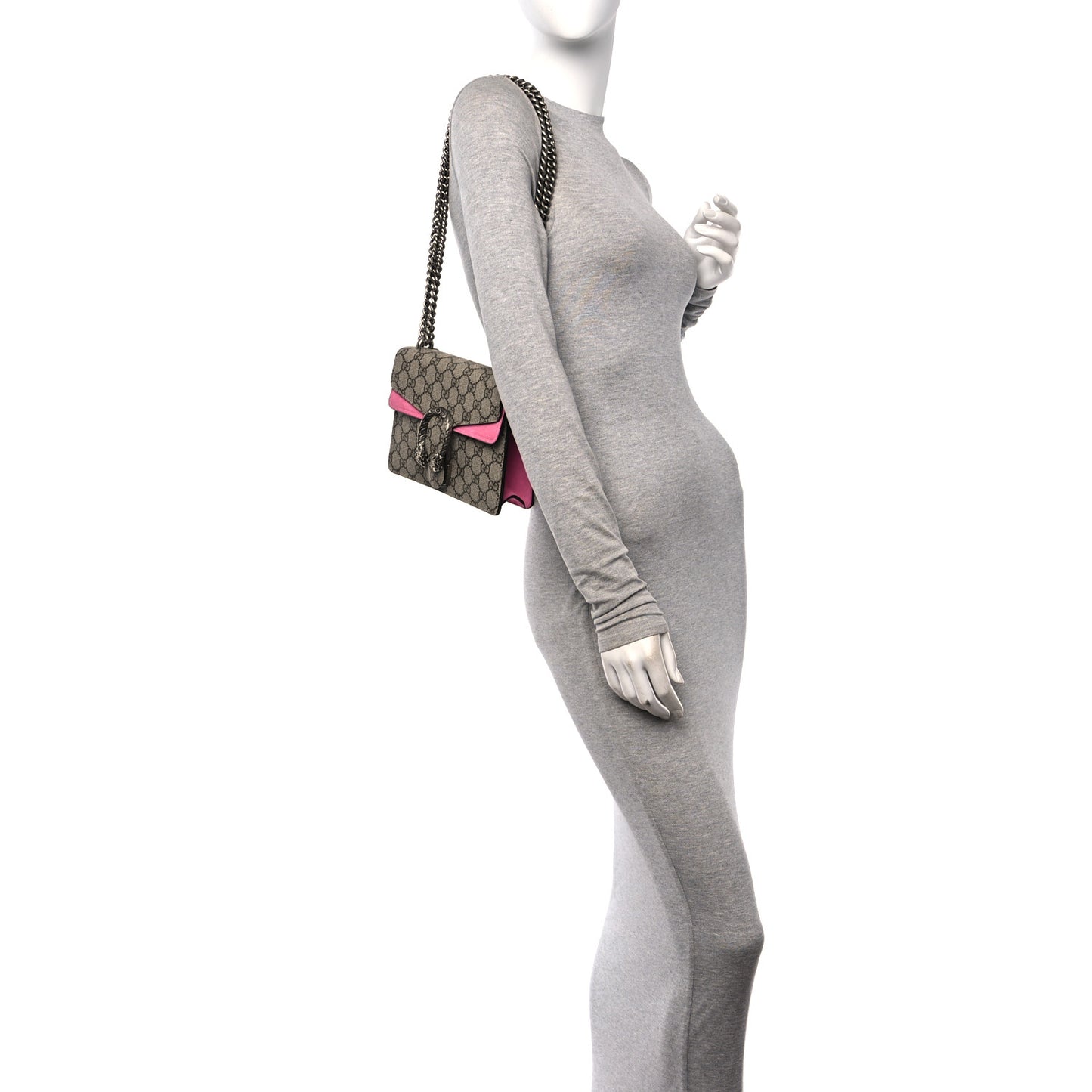 GG Supreme Monogram Mini Dionysus Shoulder Bag Pink