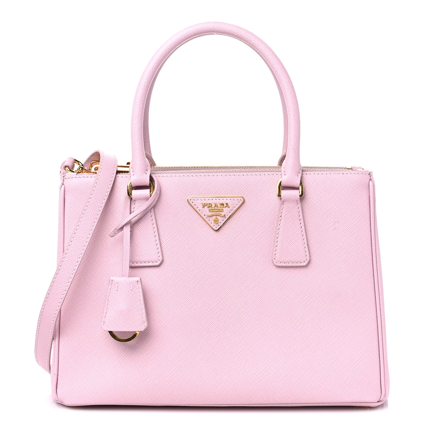 Saffiano Small Galleria Double Zip Tote Alabastro