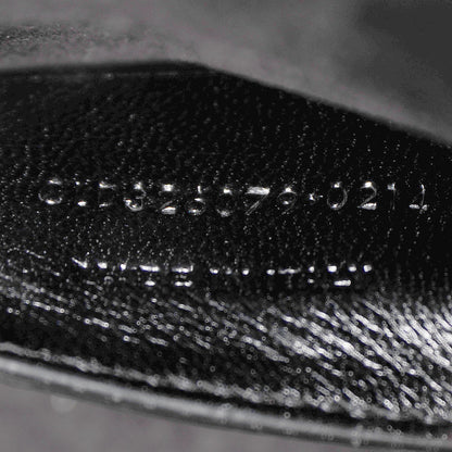 Saint Laurent Calfskin Crocodile Embossed Small Classic Monogram Kate Tassel Satchel Black 8 of 8