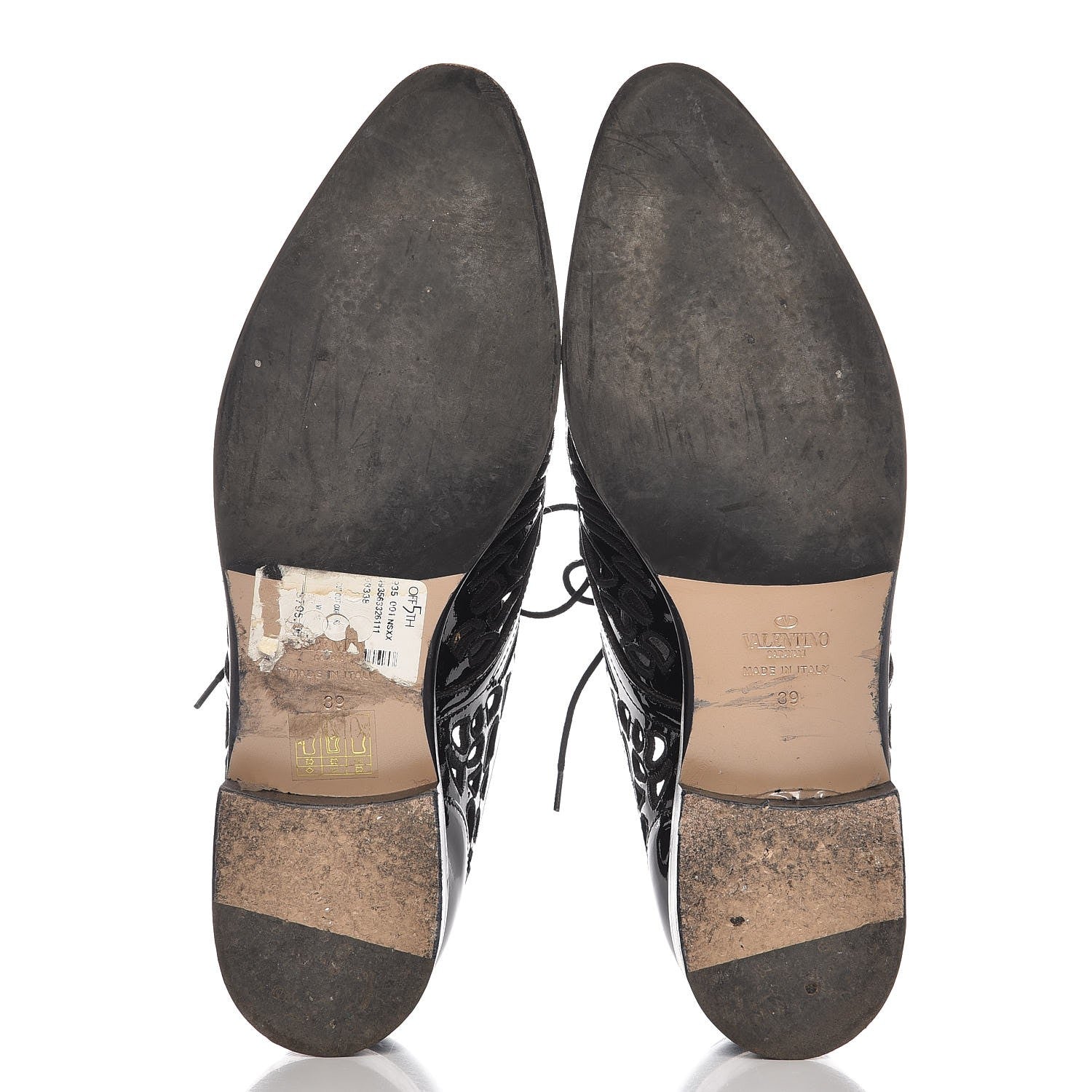 Valentino Garavani Patent Cut Out Oxfords 39 Black 7 of 14