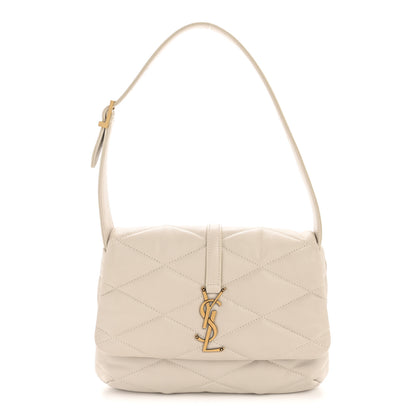Saint Laurent Lambskin Quilted Le 57 Diamond Shoulder Bag Crema Soft 1 of 12