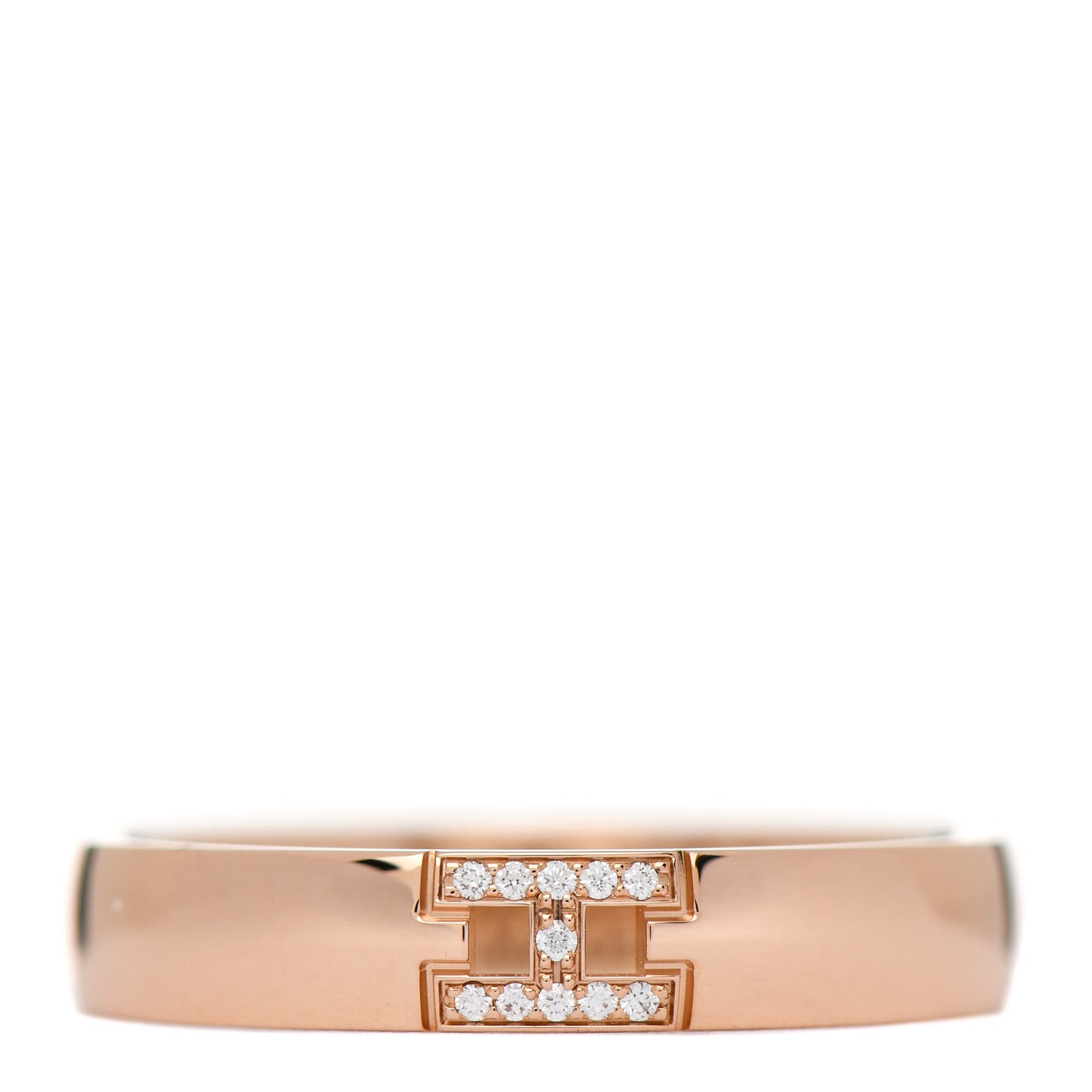 18K Rose Gold Diamond Ever Herakles Wedding Band Ring 54 6.75