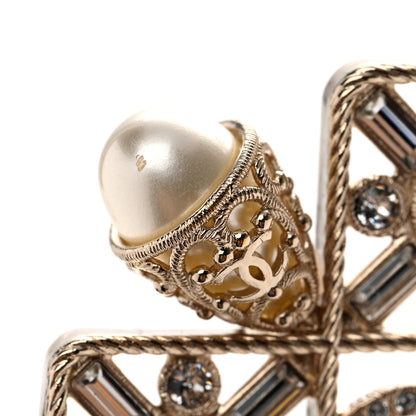 Chanel Pearl Crystal CC Long Necklace Gold 6 of 7