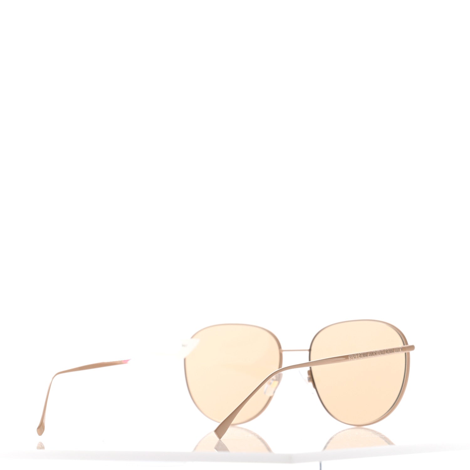 Fendi Metal Aviator Sunglasses FF 0379/G/S Gold 4 of 8