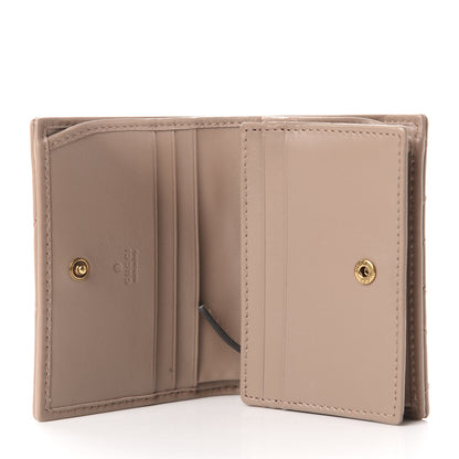 Gucci Calfskin Matelasse GG Marmont Card Case Wallet Porcelain Rose 5 of 8