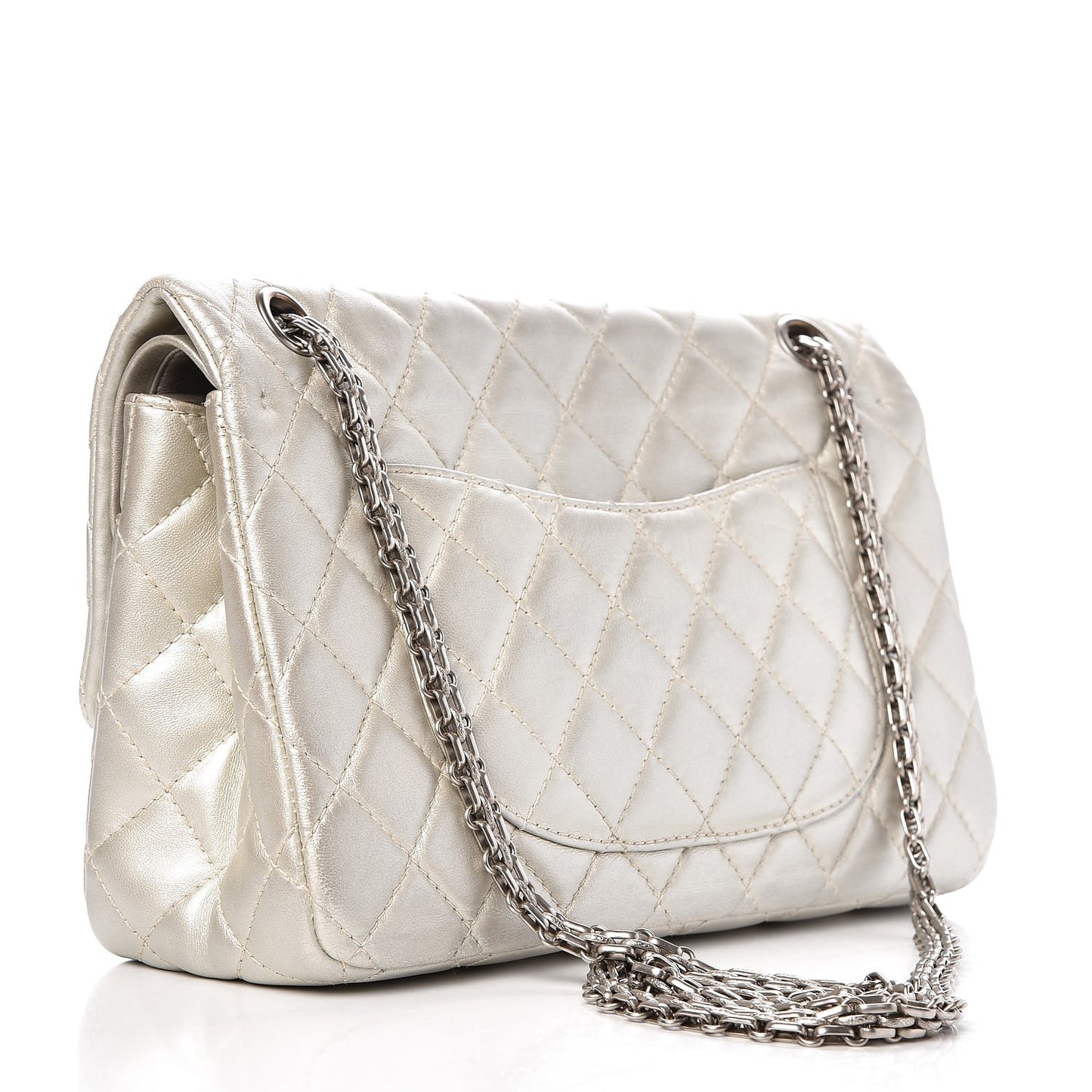 Metallic Lambskin Quilted 2.55 Reissue 226 Flap Pale Gold