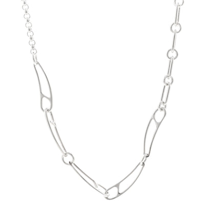 Hermes Sterling Silver Chaine d'Ancre Punk Necklace ST 1 of 6