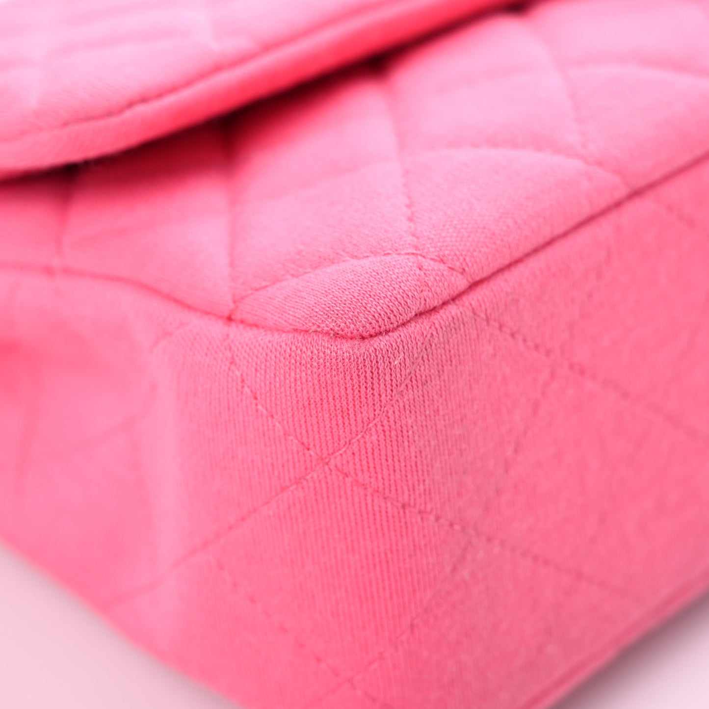 Jersey Quilted Medium Double Flap Dark Pink