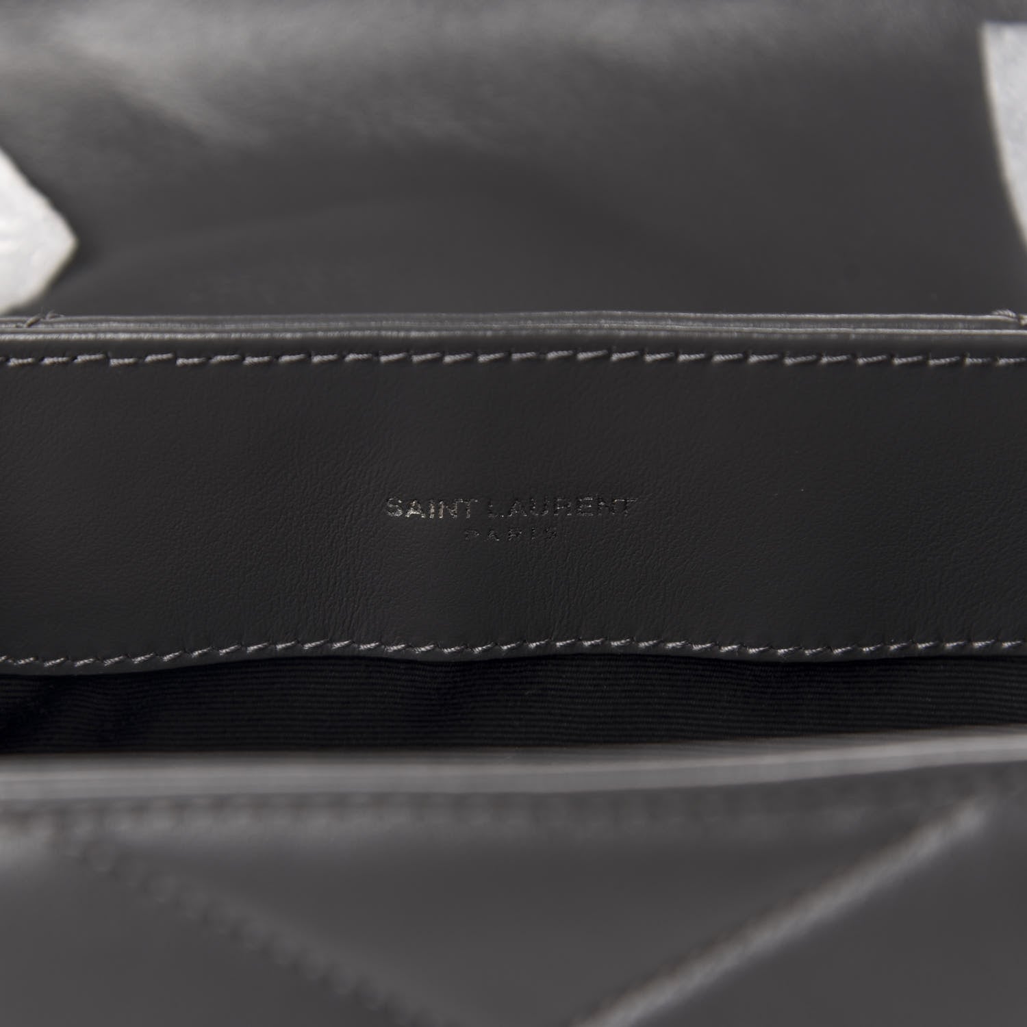 Saint Laurent Calfskin Y Quilted Monogram Medium Loulou Chain Satchel Storm 9 of 11