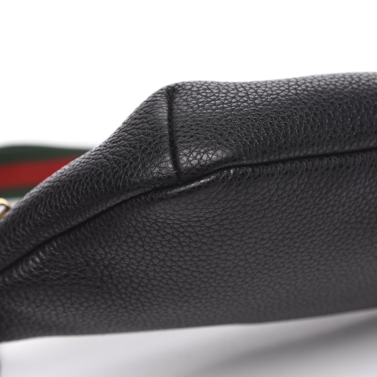 Grained Calfskin Small Logo Belt Bag Black