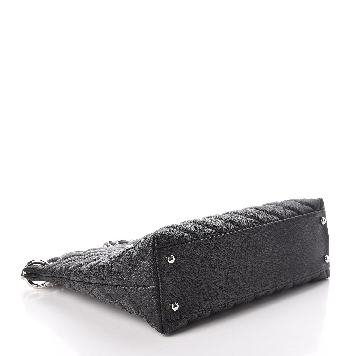 Chanel Caviar Quilted Large CC Shopping Tote Black 4 of 12