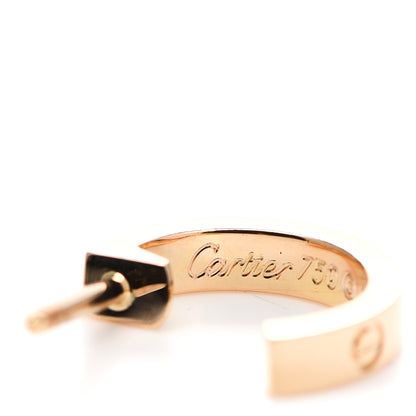 Cartier 18K Pink Gold Small LOVE Hoop Earrings 4 of 5