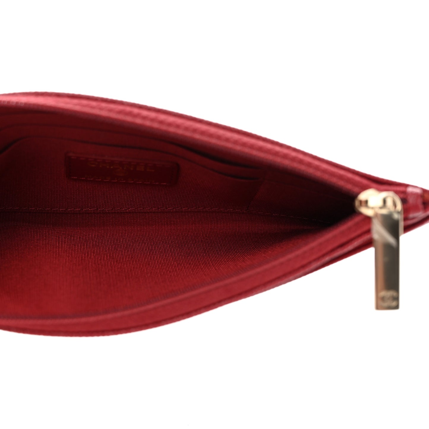 Caviar Timeless CC Zip Slim Purse Wallet Red