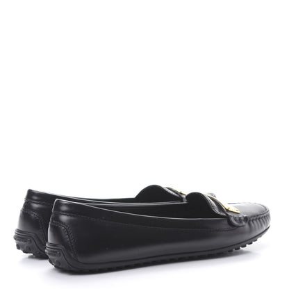 Louis Vuitton Calfskin Cluny Loafers 39 Black 4 of 10