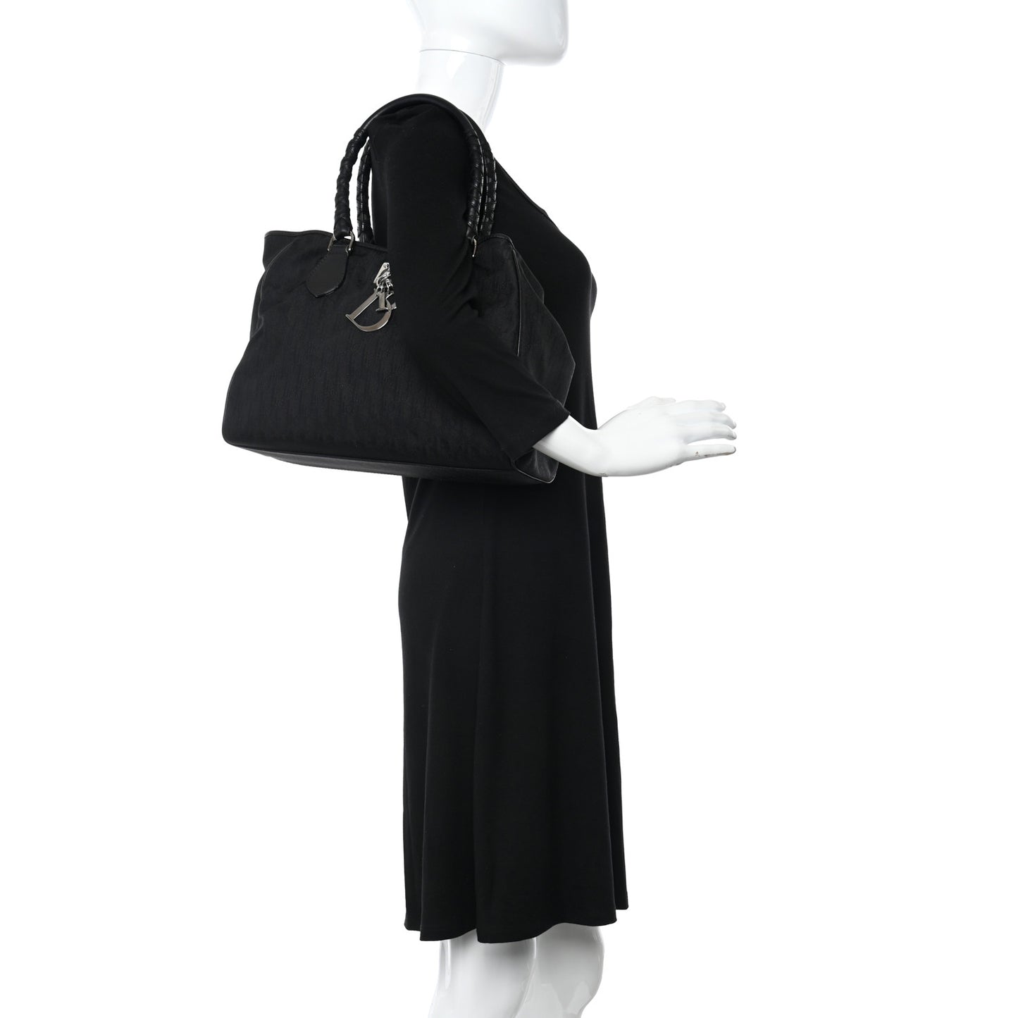 Nylon Monogram Medium Lovely Tote Black