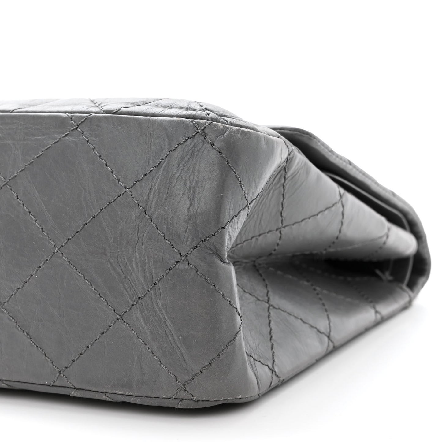 Aged Calfskin Quilted 2.55 Reissue 227 Flap Grey