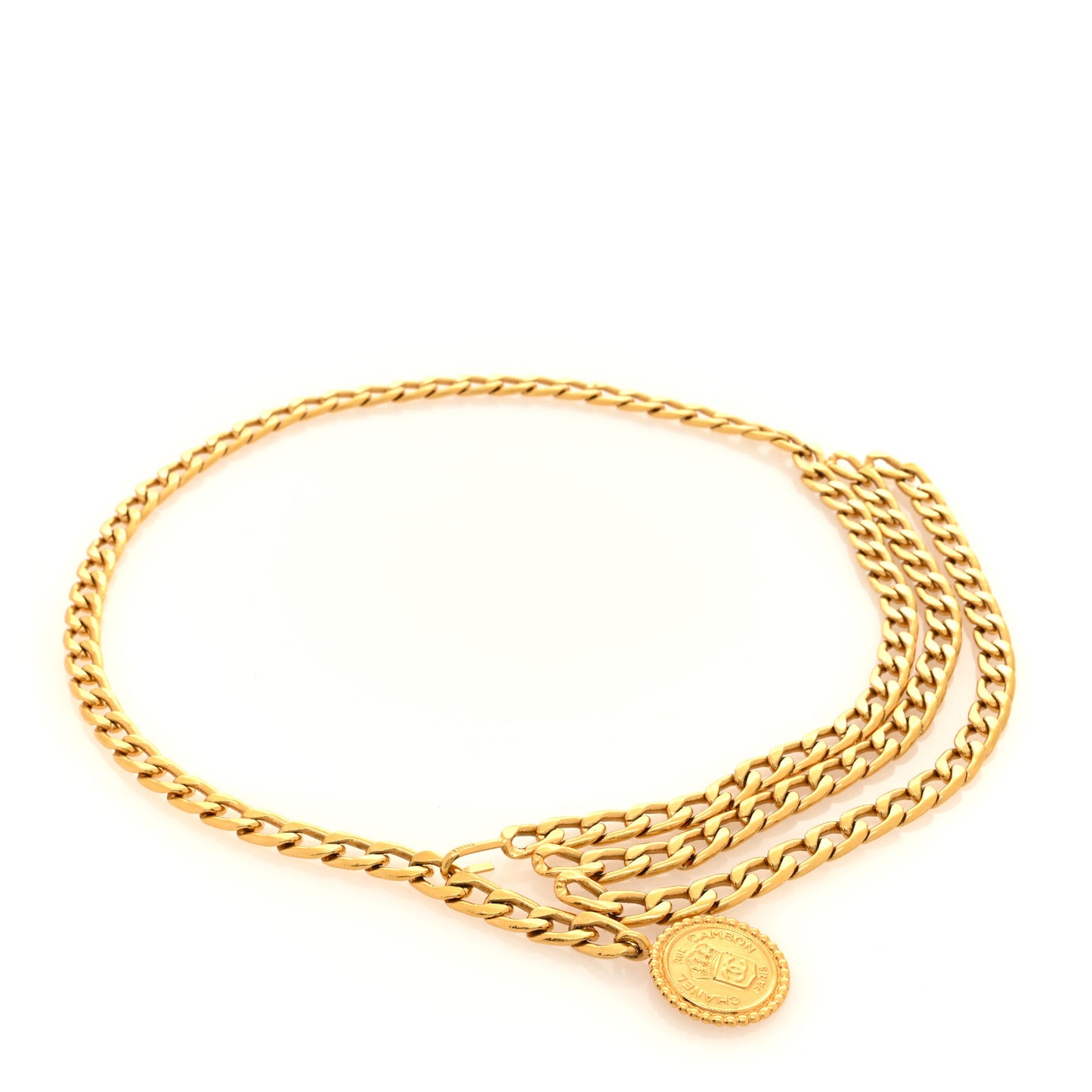 Chain CC 31 Rue Cambon Medallion Belt Gold
