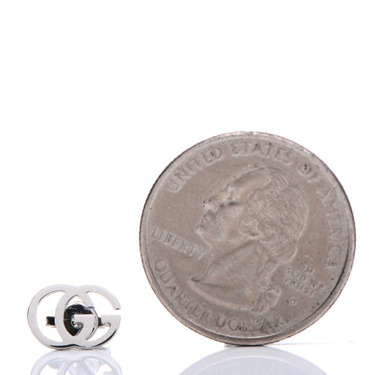 Gucci 18K White Gold GG Tissue Stud Earrings 3 of 4