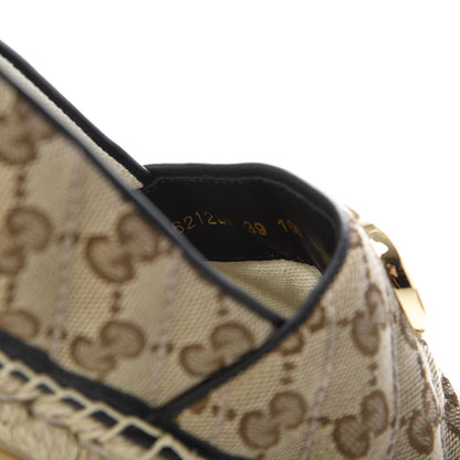 Gucci Monogram Matelasse Diagonal GG Marmont Espadrilles 39 Beige Ebony Black 9 of 10