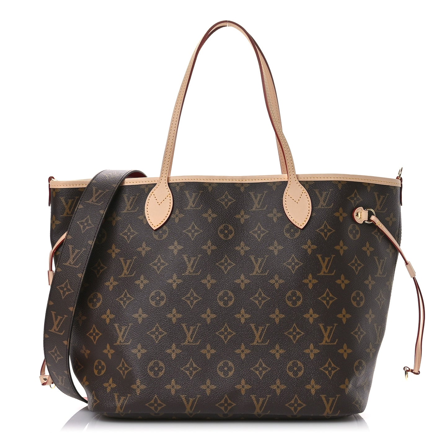Monogram Inside Out Neverfull Bandouliere MM Rouge Sari