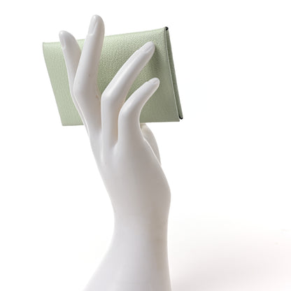 Hermes Chevre Mysore Verso Calvi Card Case Vert Fizz Bleu Zephyr 2 of 6