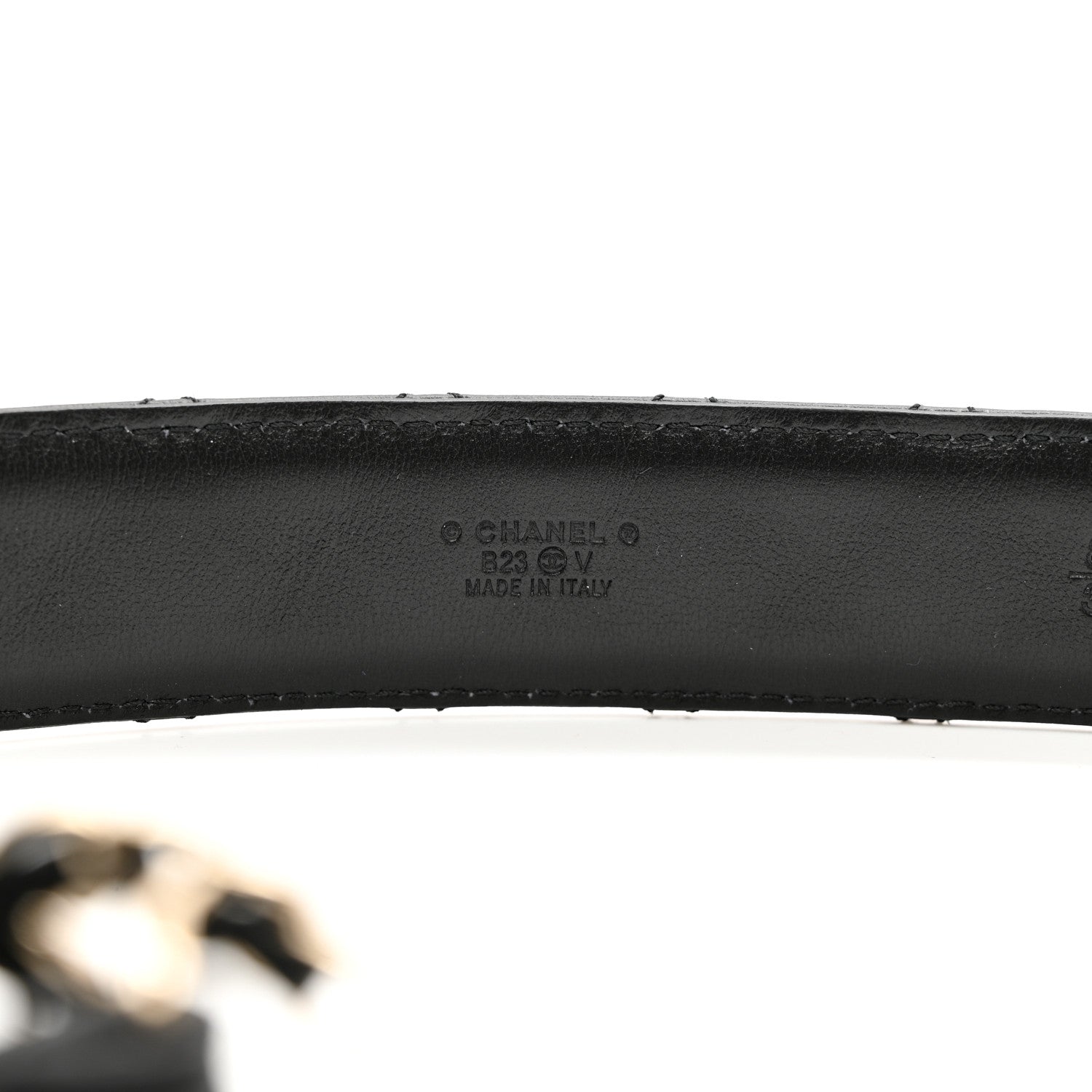 Chanel Calfskin Quilted CC Chain Belt 85 34 Black 7 of 7