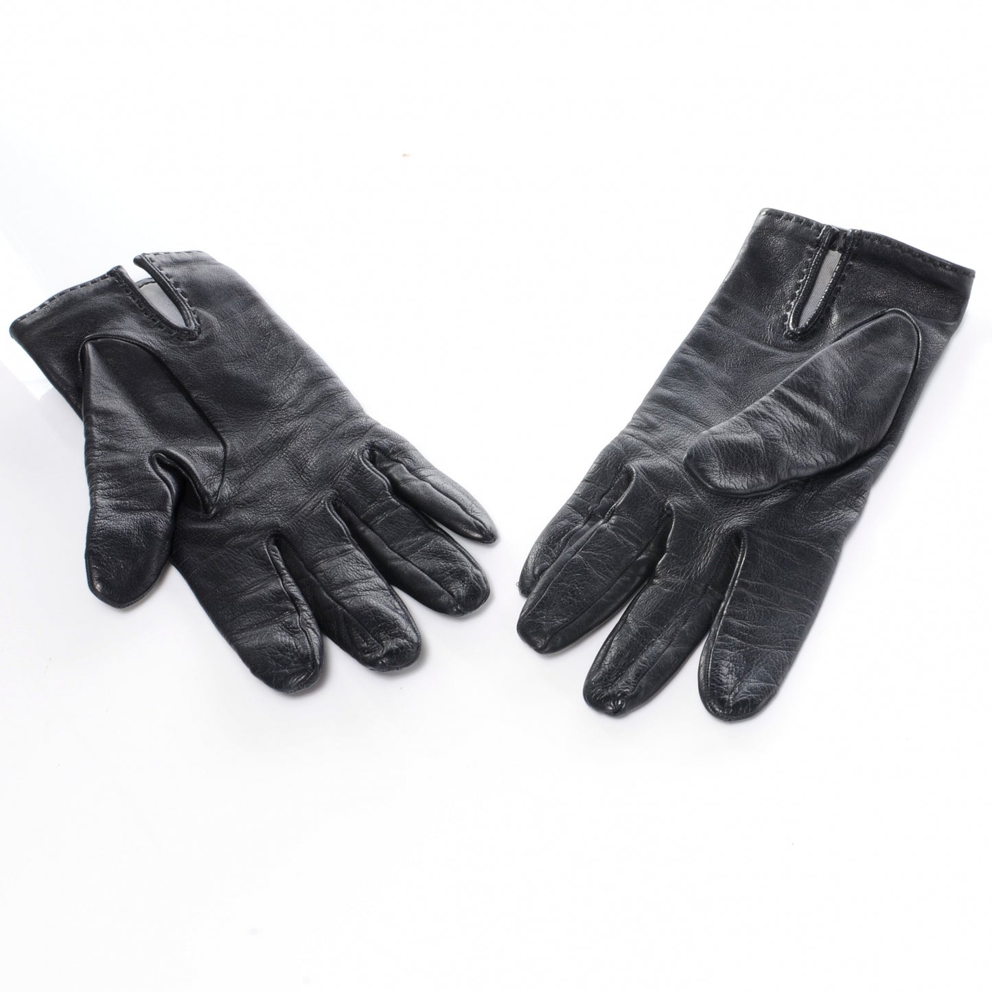 Lambskin Soya Kelly Lock Gloves Black 7.5