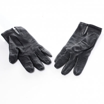 Hermes Lambskin Soya Kelly Lock Gloves Black 7.5 2 of 4