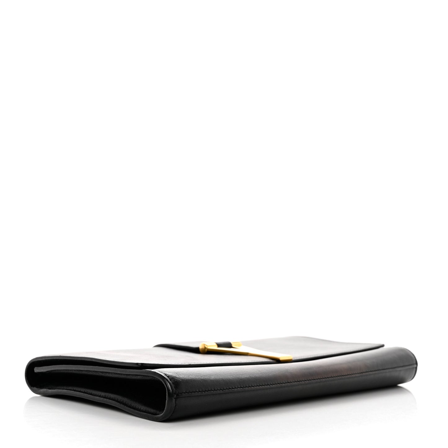 Calfskin Classic Y Ligne Clutch Black