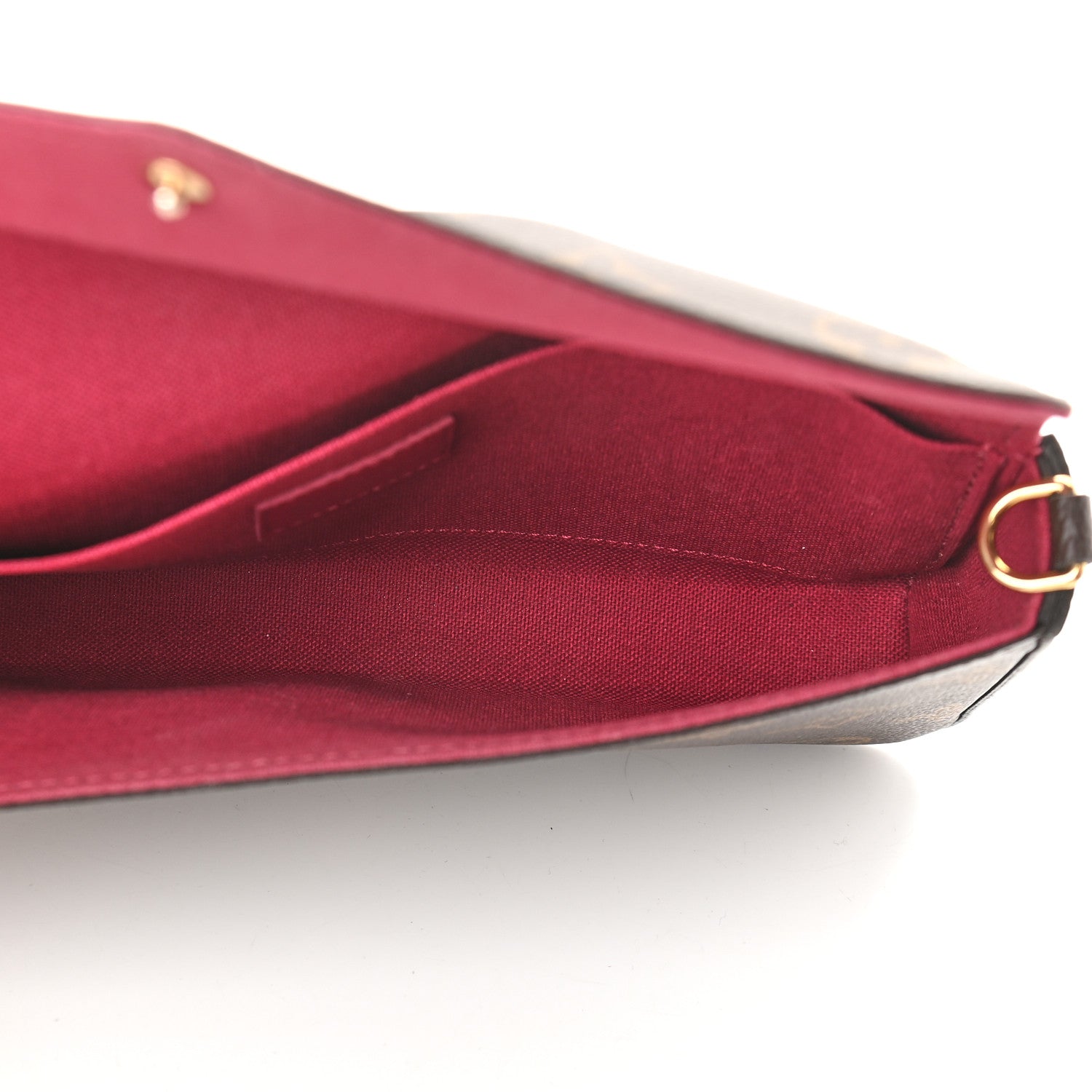 Louis Vuitton Monogram Pochette Felicie Chain Wallet Fuchsia 6 of 10