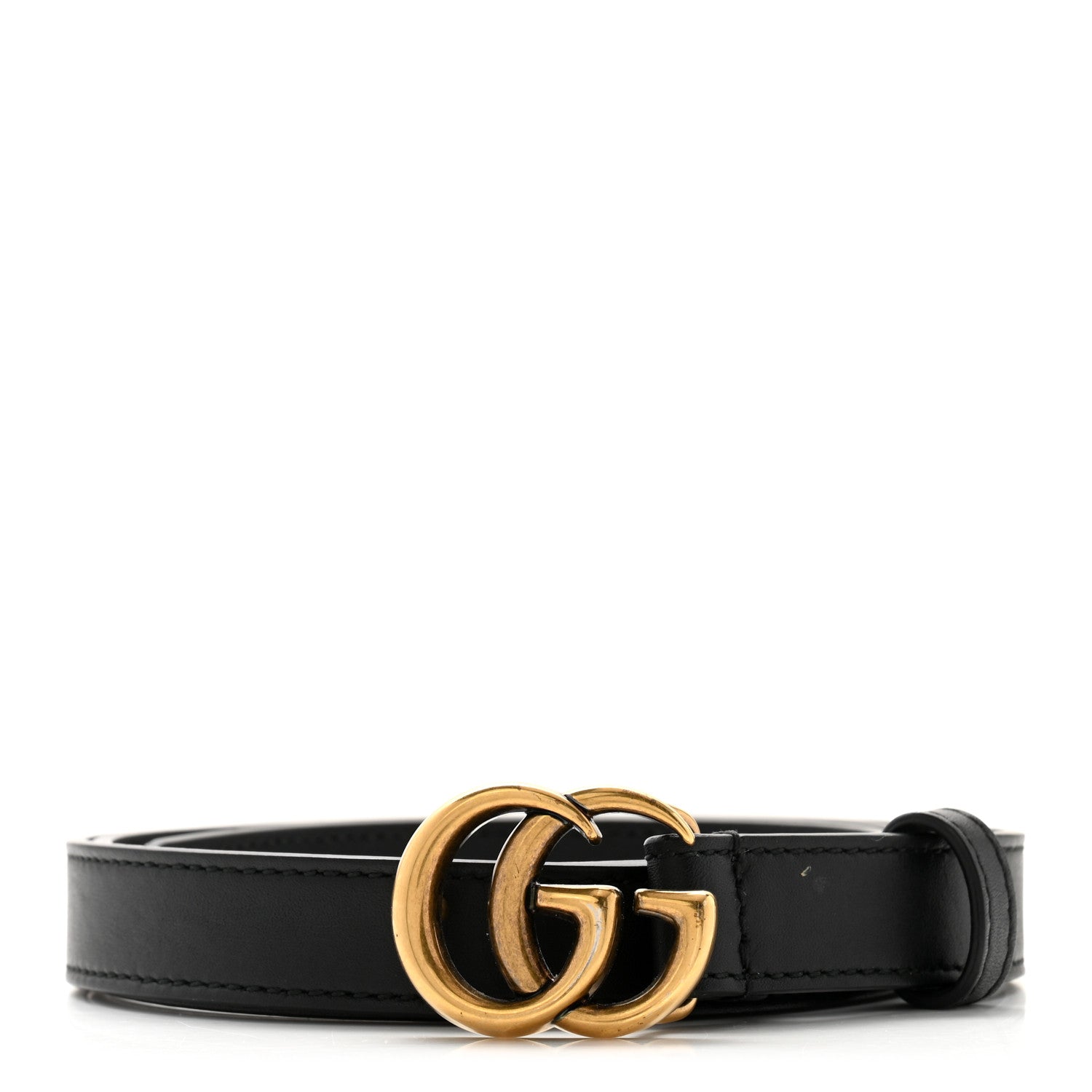 Gucci Calfskin Double G 20mm Belt 85 34 Black 1 of 5