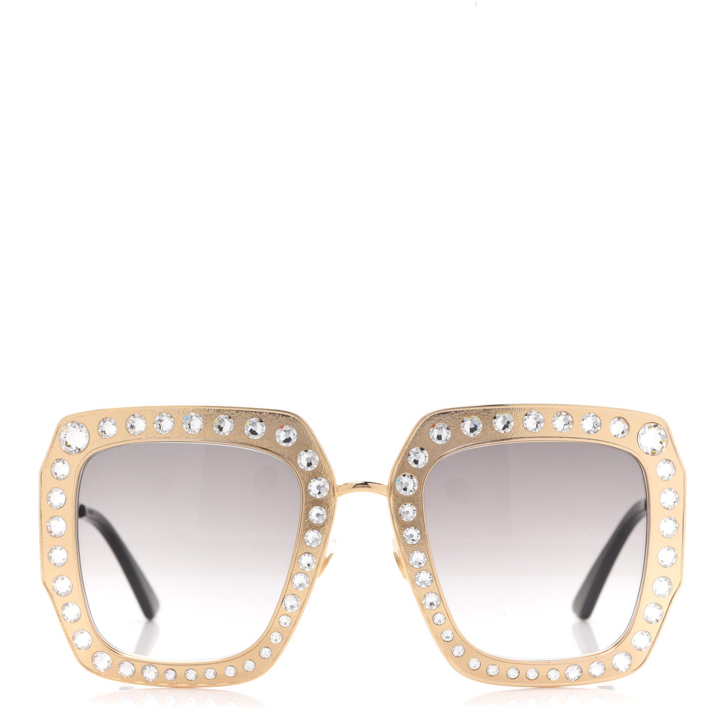 Metal Acetate Crystal Oversize GG0115S Sunglasses Gold