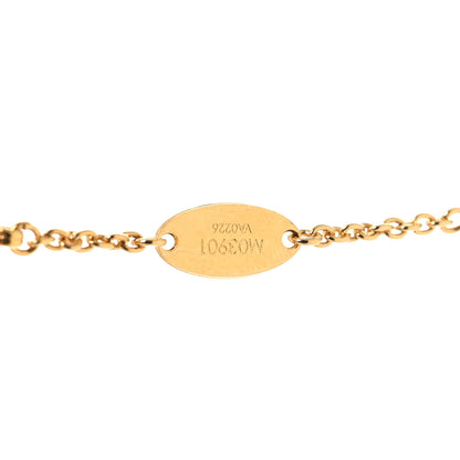 Louis Vuitton Metal Resin Pearl LV Floragram XS Necklace Gold White 6 of 7