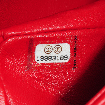 Chanel Lambskin Quilted Mini Rectangular Flap Red 9 of 9