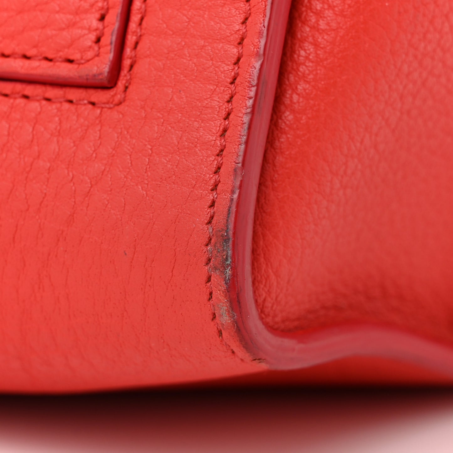 Crisped Calfskin Small Tie Knot Tote Vermillion