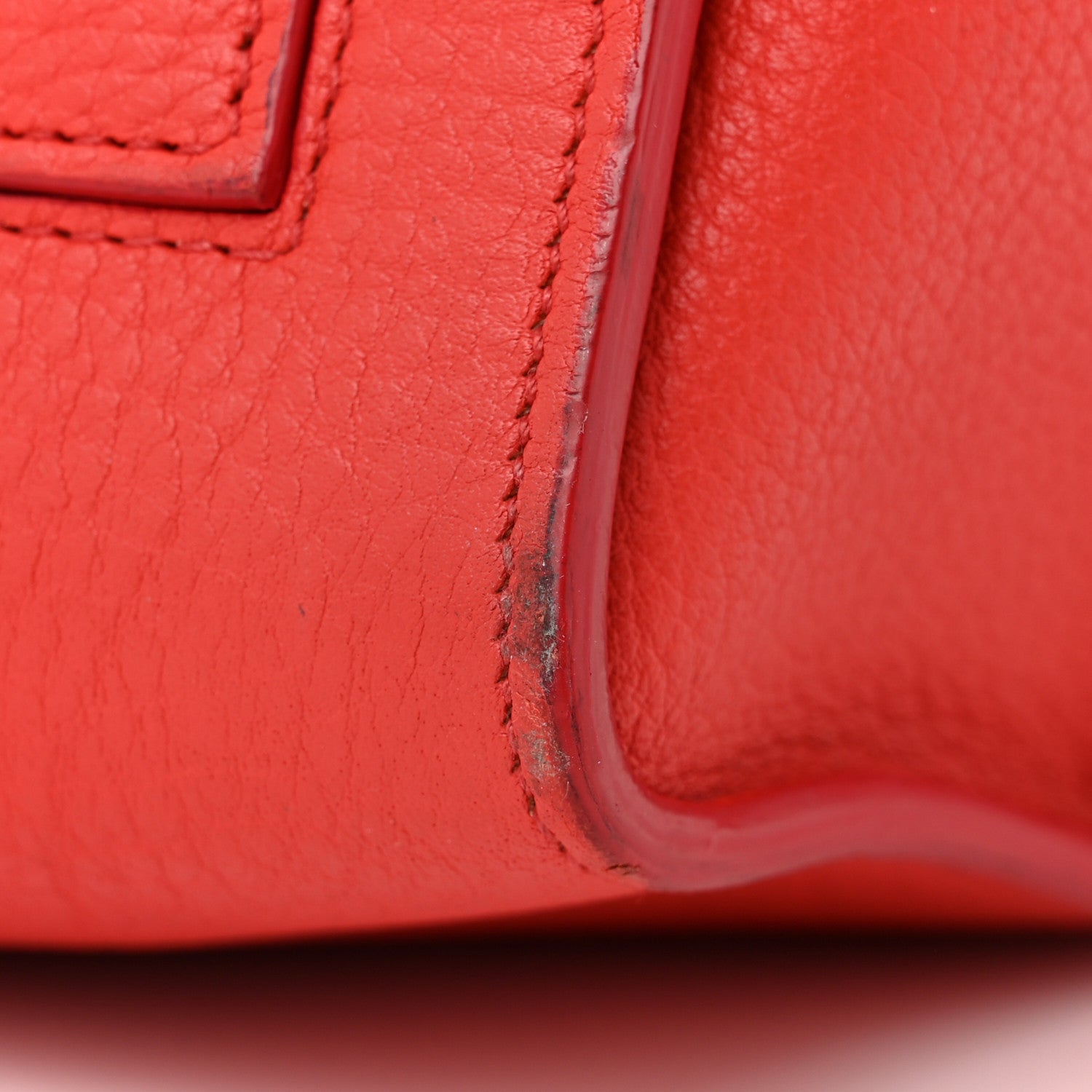 Celine Crisped Calfskin Small Tie Knot Tote Vermillion 11 of 16