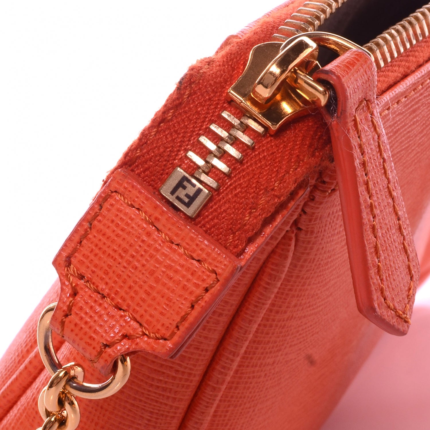 Fendi Vitello Elite Pochette Arancio 5 of 9