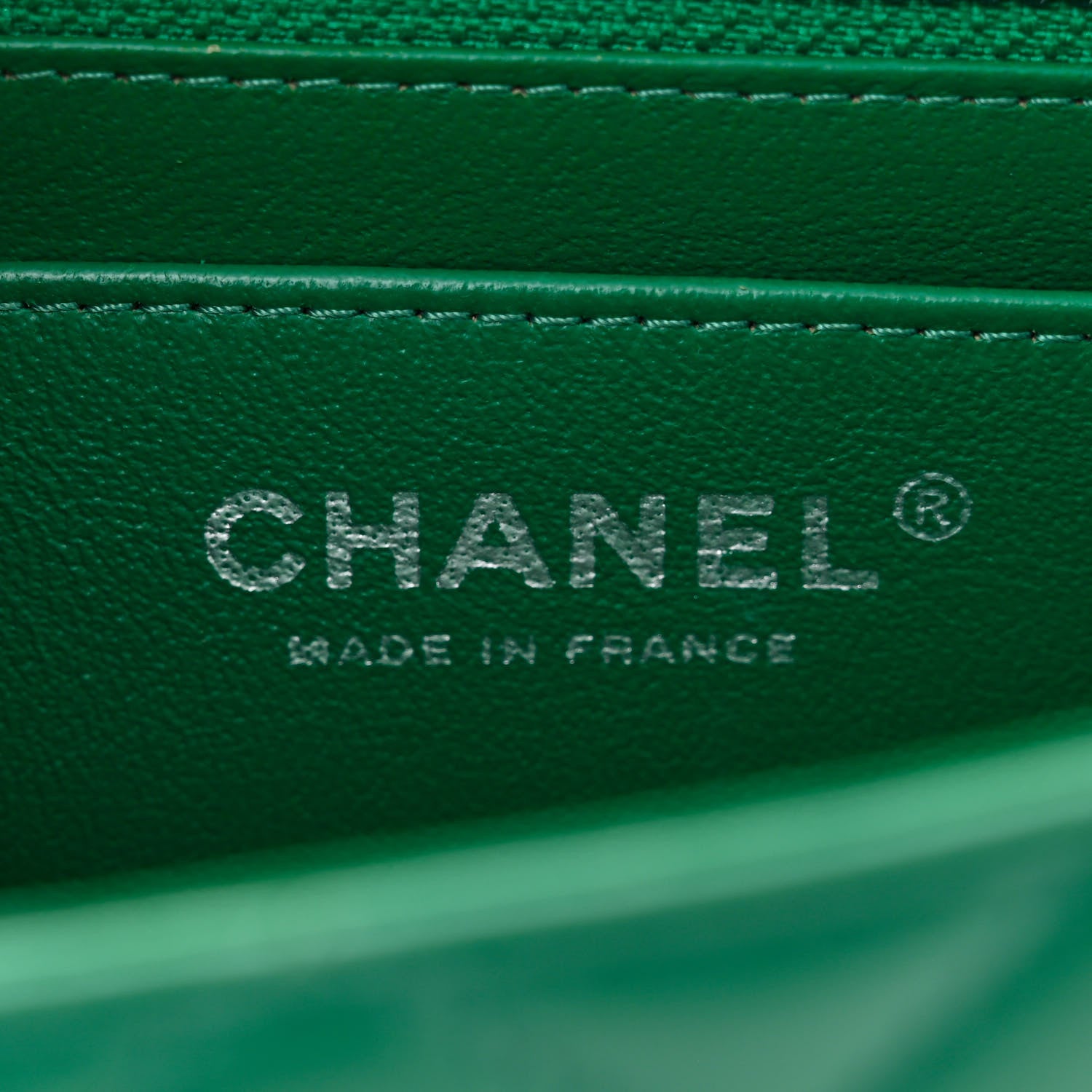 Chanel Lambskin Quilted Mini Rectangular Flap Dark Green 6 of 10