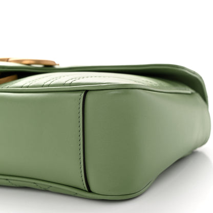 Gucci Calfskin Matelasse Small GG Marmont Shoulder Bag Salamander Green 10 of 10